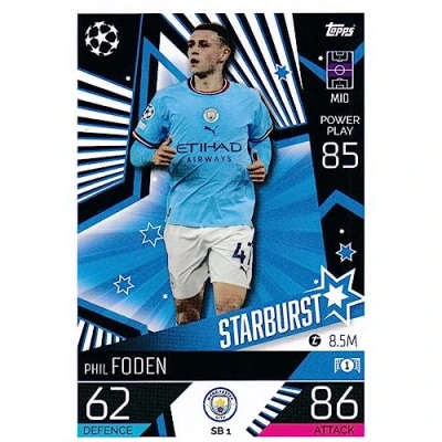 Image of Topps Match Attax Extra 2022/23 Phil Foden Starburst SB 1