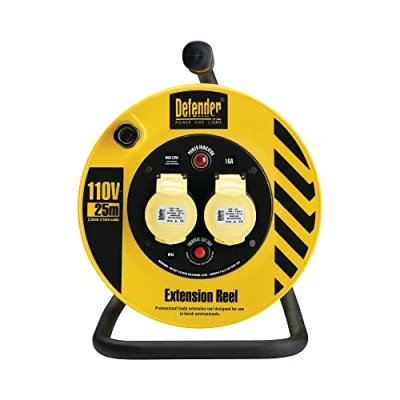 Image of Defender Cable Reel 2 Way 16A 25m 110V