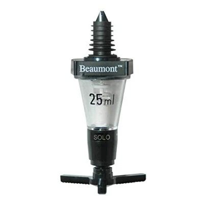 Image of Beaumont 3103 25ml Classical Solo Spirit Measure Optic, Black