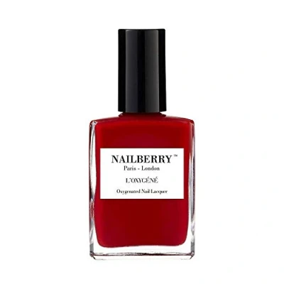 Image of Nailberry L&#039;Oxygéné Oxygenated Nail Lacquer Rouge, 15 ml Polish for a Healthier Manicure &amp; Long Lasting Colour 12 Free, Vegan, Halal, Cruelty Gluten Free