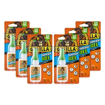 Image of Gorilla Super Glue Gel Clear (6 Pack) 15g