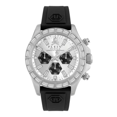 Image of Philipp Plein Men Chronograph Quarz Watch with Silicone Strap PWVAA0123
