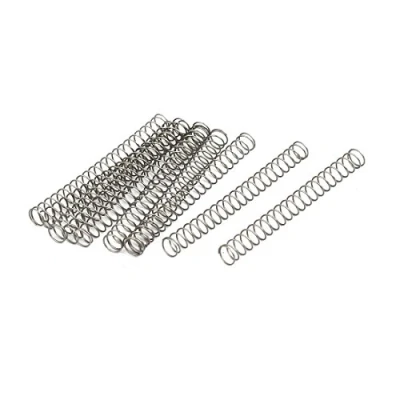 Image of sourcingmap Compression Spring,304 Stainless Steel,4mm OD,0.3mm Wire Size,40mm Free Length,Silver Tone,10Pcs