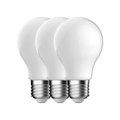 Image of Energetic GLS Frosted LED Light Bulb, E27, 8.2W, 1055 Lumens, Warm White 2700K 3 Pack