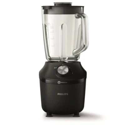 Image of Philips blender 3000 series, pro blend system, 2l maximum capacity, 1.25l effective 600 w, 2 speed settings and pulse, glass jar, black, HR2291/01