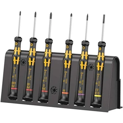 Image of Wera 1550 PH Kraftform Micro ESD Screwdriver set for electronic components, PH/SL/M, 6PC, 05030180001