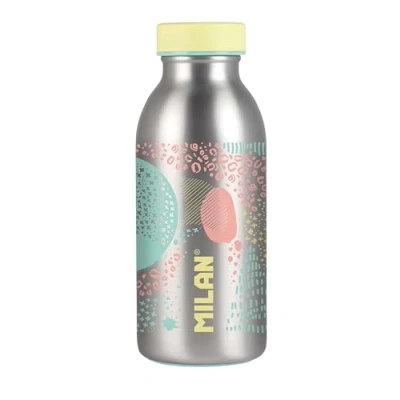 Image of MILAN 64265 Isothermal Stainless Steel Bottle 355 ml Silver Serie, Yellow, Multicoloured