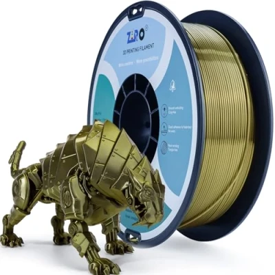 Image of ZIRO PLA Silk Filament 1.75mm, 3D Printer Silky Series 1.75mm 1KG(2.2lbs), Dimensional Accuracy +/ 0.03mm, Bronze