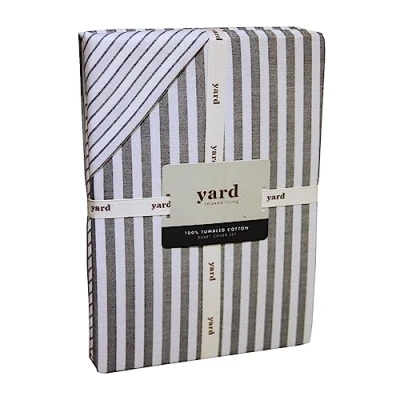 Image of Yard Hebden Mélange Stripe 100% Cotton Duvet Cover Set