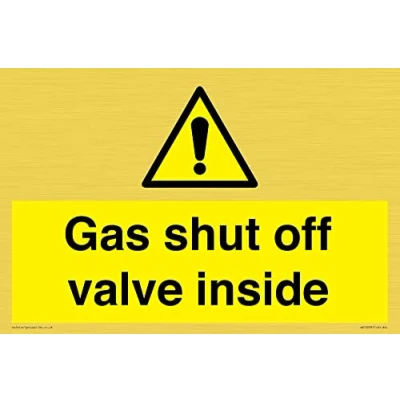 Image of Gas shut off valve Inside Sign 300x200mm A4L
