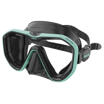 Image of SEAC Appeal, Made in Italy single lens diving mask with 3D buckle directly to the skirt