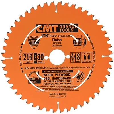 Image of CMT 272.216.48M ITK Plus Finish Saw Blade HW 216X1.8X30 Z=48 ATB+Shear 5