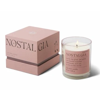 Image of Paddywax Scented Candles Mood Collection Fragrant Boxed Candle in Glass Vessel, 226g, Nostalgia