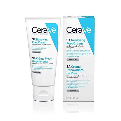 Image of CeraVe SA Renewing Foot Cream with Salicylic Acid for Extremely Dry, Rough &amp; Bumpy Skin 88ml