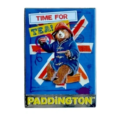 Image of Paddington Bear Movie Union Jack Character Fridge Magnet Officially Licensed, 4.5cm x 6.3cm, Metal, on Themed Backing Card