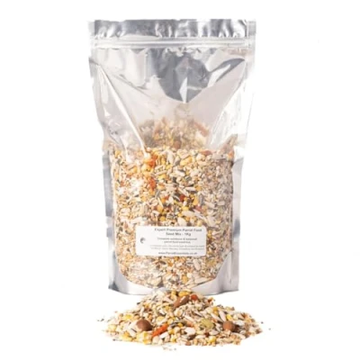 Image of Parrot Essentials Premium Food Nutritious Bird Seed Mix For African Grey, Amazon, Macaw, Parakeets, Cockatiels, Lovebirds, Budgies and Pet Birds.