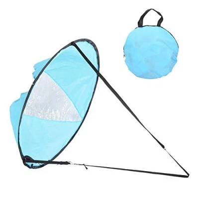 Image of Vbest life Foldable Kayak Sail Downwind Wind Paddle Portable Folding Board Sailboat for Canoe Boat 108cm (Blue),boating