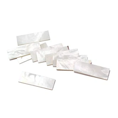 Image of Alnicov 10Pcs Inlay Material White Mother of Pearl Shell Blanks Sheet for Guitar Fingerboard Parts 36x12x1mm