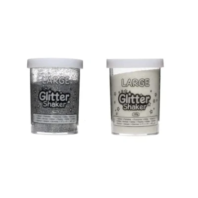 Image of Baker Ross FE720 Snow and Ice Shakers Pack of 2, Glitter for Kids to Decorate Projects, Craft Children, Ideal Classroom Home Art Supplies, Assorted
