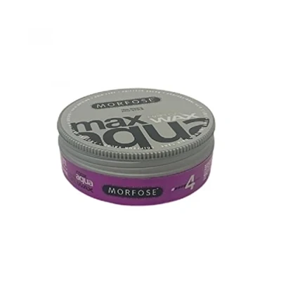 Image of Morfose Max Aqua Hair Wax No4 175ml Shine Look, Edge Control for Men &amp; Women, Developed by Barbers Gel, Wax, Powder, Pomade Clay Styling