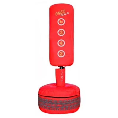 Image of ONEX Free Standing Boxing Punching Bag Stand for Kids Heavy Duty Punch Bags Kickboxing MMA Martial Arts Sports Pads Dummy Gym Equipment Home (RED)