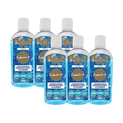 Image of Fabulosa 4 in 1 Multi Purpose Concentrated Anti Bacterial Disinfectant, 220ml, 6 Pack, Intense, Blue