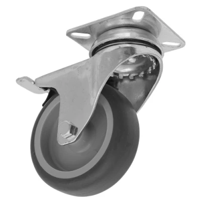 Image of Sealey Medium Duty Thermoplastic Swivel Castor Wheel with Total Lock Ø75mm Trade