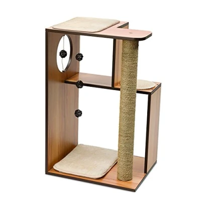 Image of Vesper V Box Cat Tree, Large in Walnut