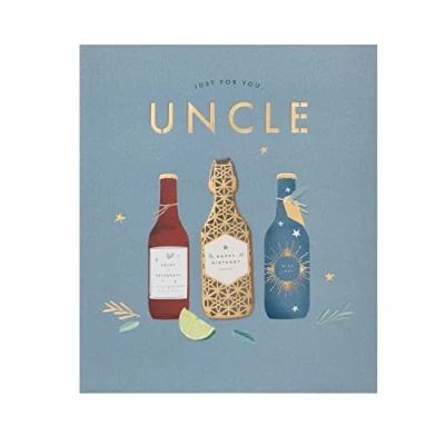 Image of Birthday Card for Uncle with Envelope Lovely Design Craft Beers
