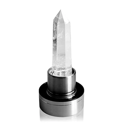 Image of Tyuodna Crystal Water Bottle, Removable Natural Quartz Glass Healing Portable Proof Leak Gemstone Bottle 550ml (Clear Crystal)