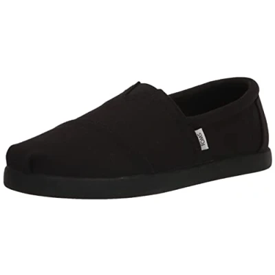 Image of TOMS Slipons, Men&#039;s, Size: 8, Black Textile