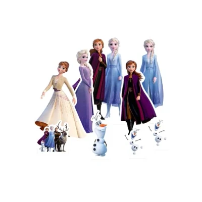 Image of STAR CUTOUTS TT019 Tops aka Featuring Anna, Elsa, Olaf Perfect for Fans, Collectors, Parties and Events, Solid, Frozen Table Toppers, Regular