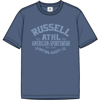 Image of RUSSELL ATHLETIC A30191 CF 199 RAA S/S Crewneck TEE Shirt T Men&#039;s Coastal Fjord Size S