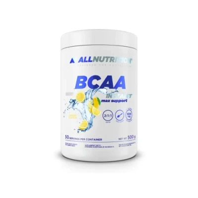 Image of ALLNUTRITION BCAA Max Support Branched Amino Acids Instant Powder Food Supplement with L Glutamine &amp; Taurine Supports Post Workout Recovery 500g Lemon