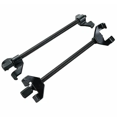 Image of ZENO 380mm Coil Spring Compressor Strut Remover Installer Tool Heavy Duty Steel Car Van Clamps Kit Black Universal