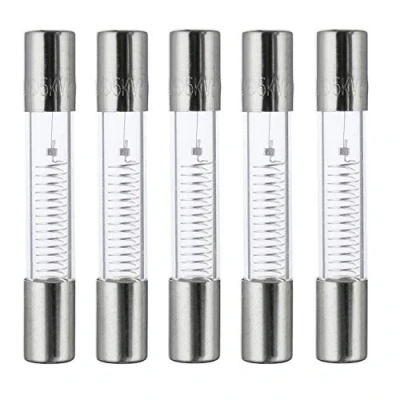 Image of BOJACK 800 mA 5 KV 6 x 40 mm Fast Blow High Voltage Microwave Oven Protection Fuses 0.24 1.6 Inch 0.8 amp 5000 volt Glass tube fuse(Pack of Pcs)