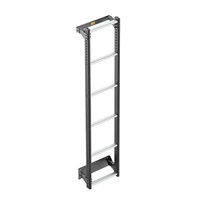 Image of Van Guard ULTILadder for Ford Transit MK6/7 (00 14) [H2] 6 Step Heavy Duty Hard Wearing Rear Door Ladder Black Powder Coated Anodised Aluminium Tailored Fit