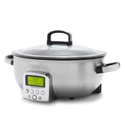 Image of GreenPan Non Stick Multicooker 5.6L Stainless Steel