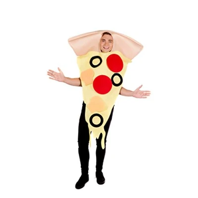Image of Fun Shack Pizza Costume Adult, Slice Costume, Halloween Food Costumes for Adults, Italian Fancy Dress One Size