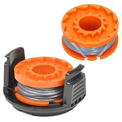 Image of SPARES2GO Line &amp; Spools x 2 + Cover Compatible with Qualcast CGT183A CGT18LA1 Strimmer Trimmer