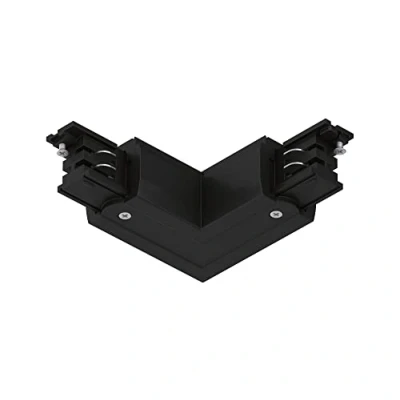 Image of Paulmann 91374 ProRail3 Connector L Piece Outer 101 x mm Max. 3,680 W Black Systems, Ceiling Rail, Metal, Plastic