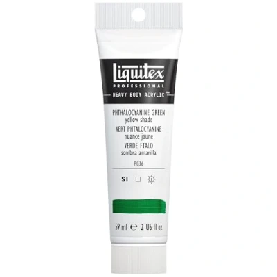 Image of Liquitex Professional Heavy Body Acrylic Paint 59 ml Tube, Phthalocyanine Green (Yellow Shade)