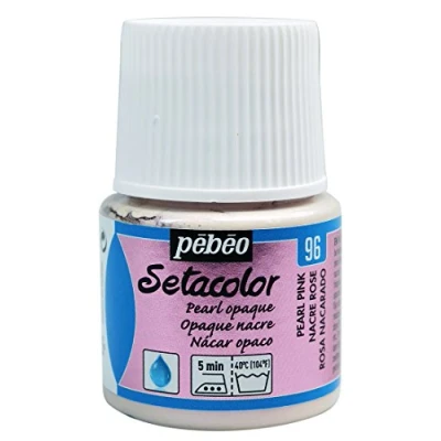 Image of Pebeo 45 mm Setacolor Opaque Fabric Paint Bottle, Pearl Pink