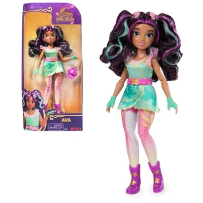 Image of Unicorn Academy, Ava Doll with Highlighted Hair, 7 Fashion Accessories and Hair Styling Tool, 24.1cm, Dolls Toys for Girls Aged 4 up