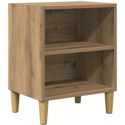 Image of vidaXL bedside cabinet artisan oak engineered wood nightstand bedroom storage unit decorative side table 40 x 30 50 cm