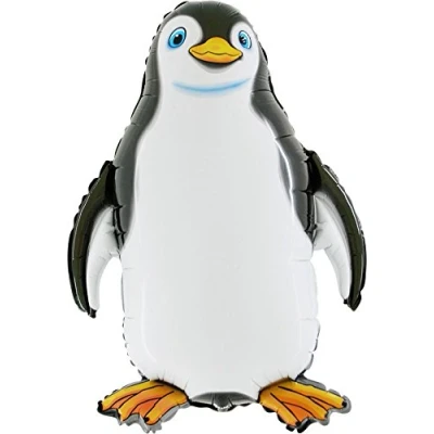 Image of Toyland® 75cm (30&quot;) Black + White Penguin Shaped Foil Balloon Birthday Party/Christmas Decoration