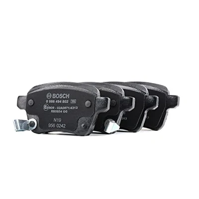 Image of 1605293, 95515028, 95518219 Brake pad set BOSCH 0 986 494 795 Low Metallic with integrated wear sensor piston clip, anti squeak plate