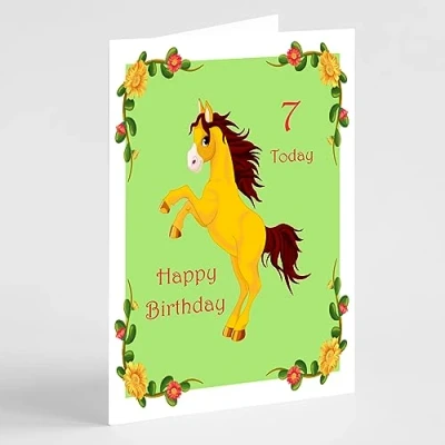 Image of Beebooh cards Cute horse 7th birthday card