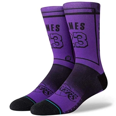 Image of Stance NBA Los Angeles Lakers Lebron James LBJ 2 La Socks Men Purple 8.5 11 UK