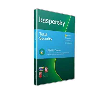 Image of Kaspersky Total Security 2021 3 Devices 1 Year Antivirus, Secure VPN and Password Manager Included PC/Mac/Android UK Activation Code by Post